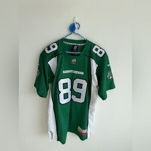 Saskatchewan Rough Riders official jersey 
89 Getzlaf
Medium